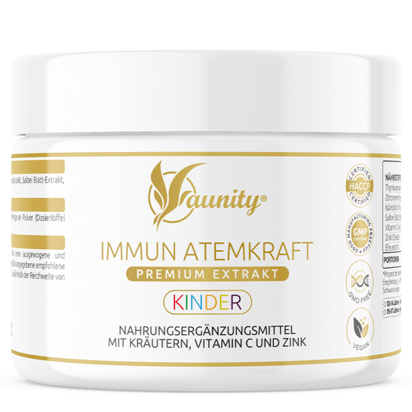 Immun Atemkraft Kinder Nahrungsergänzungsmittel mit Kräutern, Vitamin C und Zink